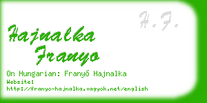 hajnalka franyo business card